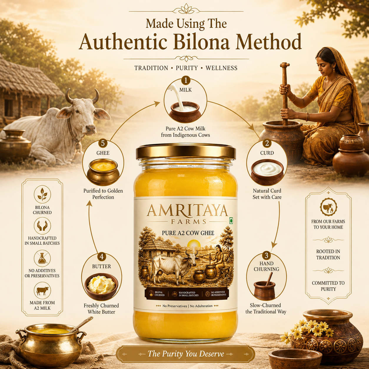 A2 Bilona Ghee - 1L